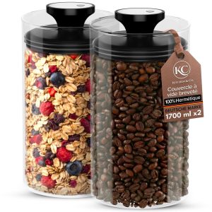 Boîte de conservation sous vide Kitchen&CO verre 1 kg