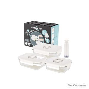 Boîte de conservation sous vide verre couvercle hermétique pompe manuelle