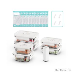 Boîte sous vide Hermétique Verre Pompe Électrique 6 pièces
